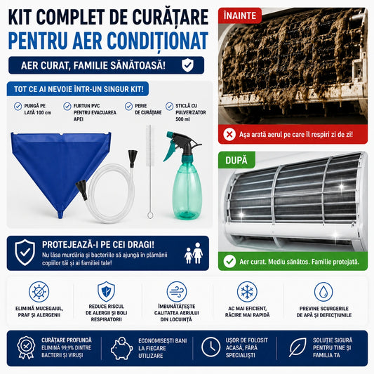 Protecție Completă pentru Familia Ta cu un Aer Condiționat Curat și Fără Bacterii - AerCurat™